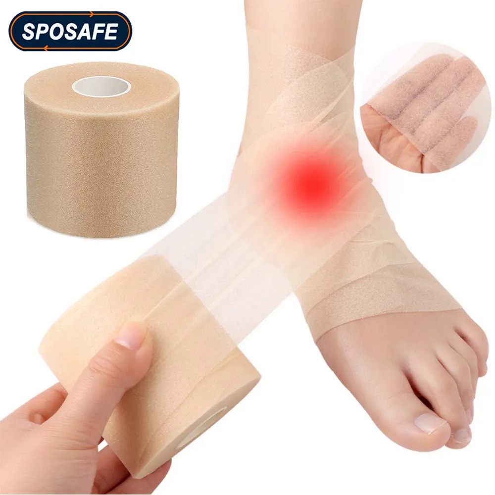 1Roll Skin Film Self-adhesive Elastic Bandage Wrist Elbow Knee Wrist Ankle Wrap - Men Women Athletic