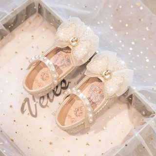 รองเท้าเจ้าหญิง พื้นนิ่ม ประดับคริสตัล สไตล์ใหม่ สําหรับเด็ก…