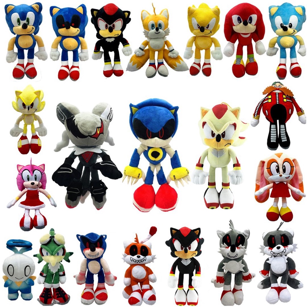 หลายสไตล์ Sonic Plush Toy รุ่น Q กระเป๋าเป้สะพายหลัง Sonic Chatetars