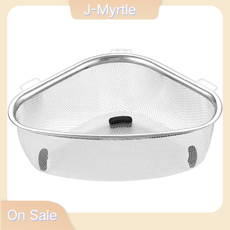 J-myrtle ตะกร้าสเตนเลส ทรงสามเหลี่ยม สําหรับอ่างล้างจาน