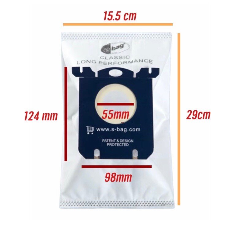 พร้อมส่งจากไทย ถุงเก็บฝุ่นเครื่องดูดฝุ่น ถุงเก็บฝุ่น S-bags (OEM) สำหรับเครื่องดูดฝุ่น Electrolux, Philips, AEG - รูปที่ 2
