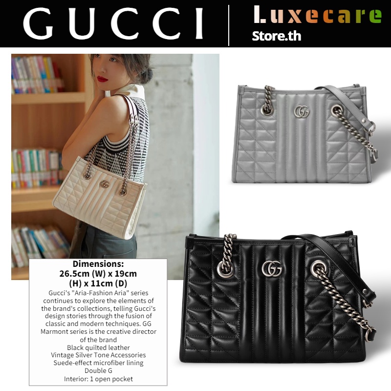 กุชชี่Gucci ถุง GG Marmont Small Tote Women/Shoulder Bag /กระเป๋าโซ่
