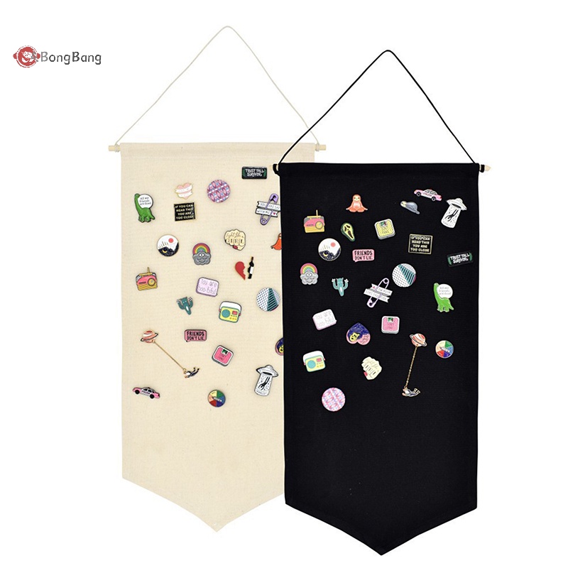 ABongBang Nordic เข็มกลัดเปล่า Pin Badge Holder เข็มกลัดผ้า Pin Organizer Display Pins Storage เข็มกลัดคอลเลกชัน
