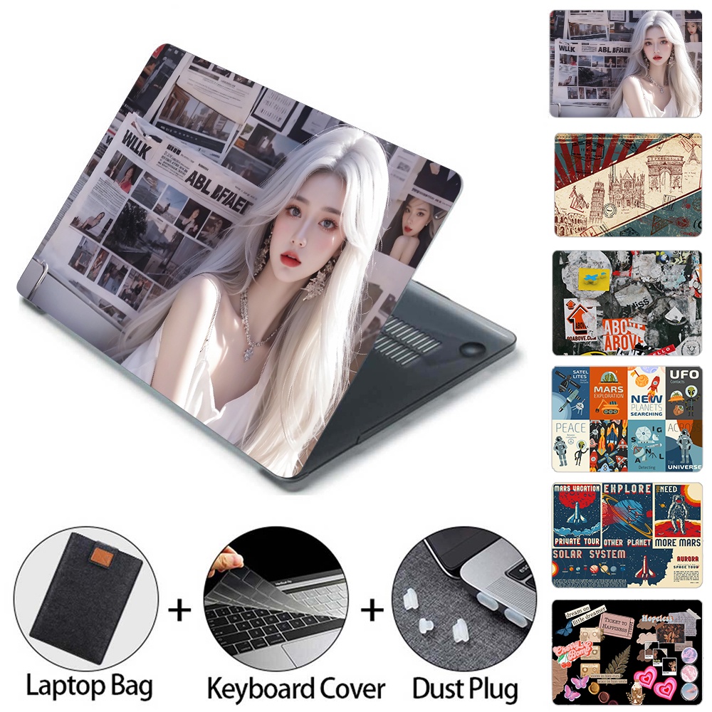 poster illustration Printed Case For 2023 Matebook D14 HUAWEI MateBook D16 D15 D14 14 14s Laptop CASE MagicBook X14 X15 Case With Keyboard Cover Dust Plugs Bag MJ7C