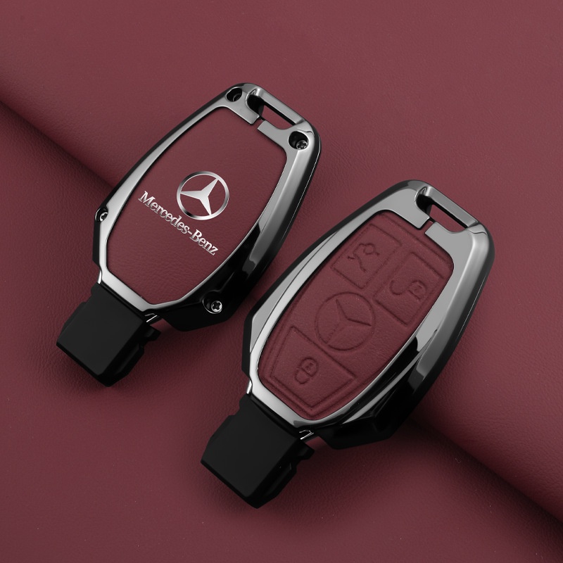 Mercedes-Benz key case C-class C200L กระเป๋า GLC260L หัวเข็มขัด AB-class CLA200 GLA shell GLE หรูหราระดับไฮเอนด์กระเป๋าส - รูปที่ 2