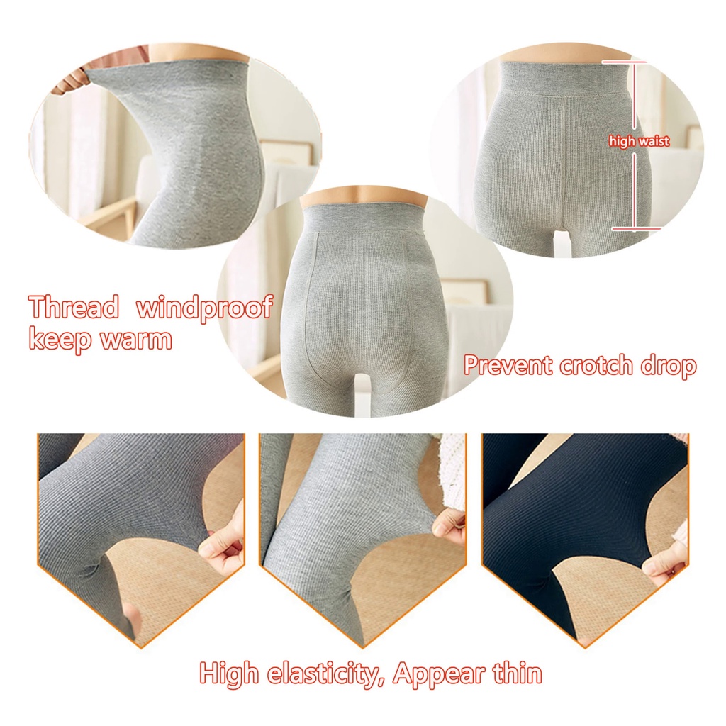 ทิ้งส์สำหรับผู้หญิง สไตล์ matte สีดำสีเทา เหมาะสำหรับฤดูใบไม้ร่วงและหนาว - รูปที่ 4