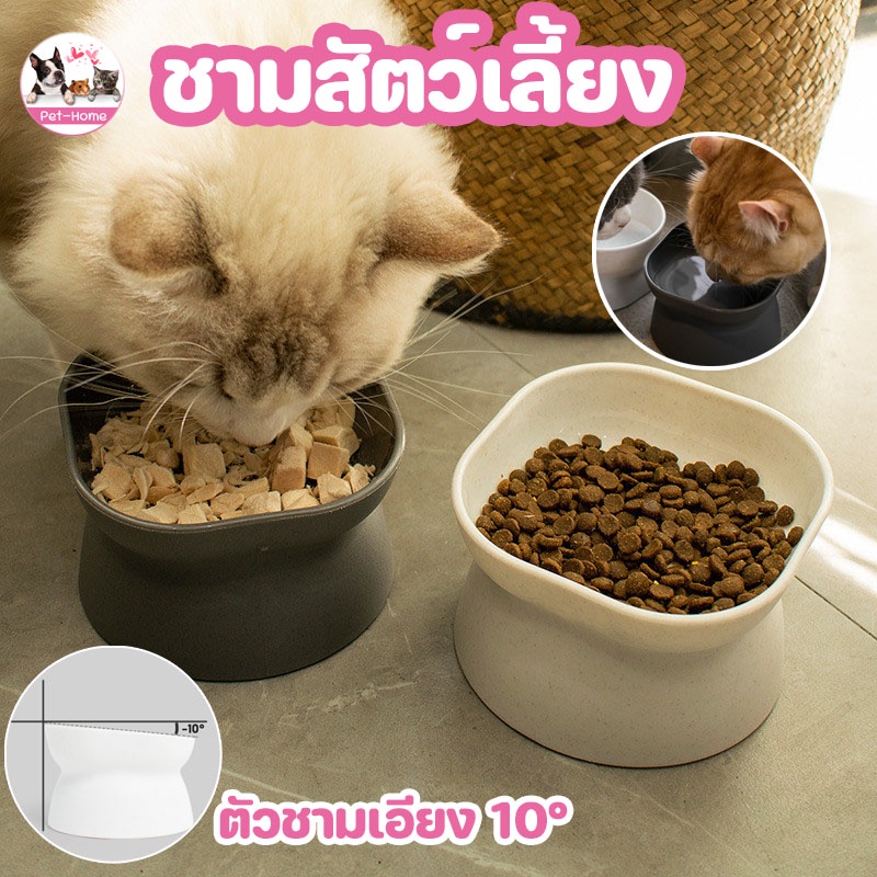 COD ชามสัตว์เลี้ยง ป้องกันกระดูกสันหลังส่วนคอ ใช้ทั้งสองด้าน ชามอาหารแมว