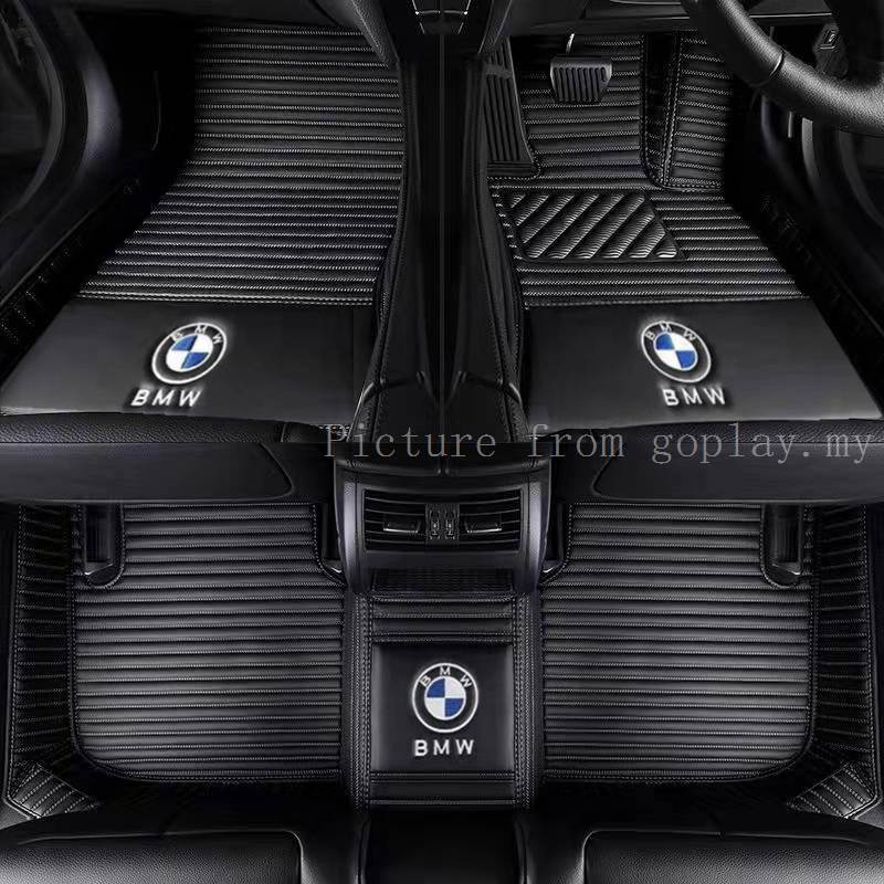 พรมปูพื้นรถยนต์ แบบหนัง กันน้ํา สําหรับ BMW 3 Series E46 F30 GT G20 E90 E92