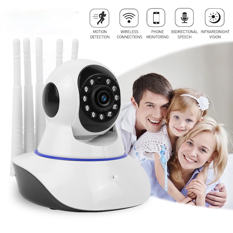กล้องวงจรปิดไร้สาย กล้องไร้สาย 360WiFi 5MP 2.4G/5G ดูผ่านมือถือ กล้องรักษาความปลอดภัย คมชัด เก็บภาพละเอียด บ้าน/สำนักงาน