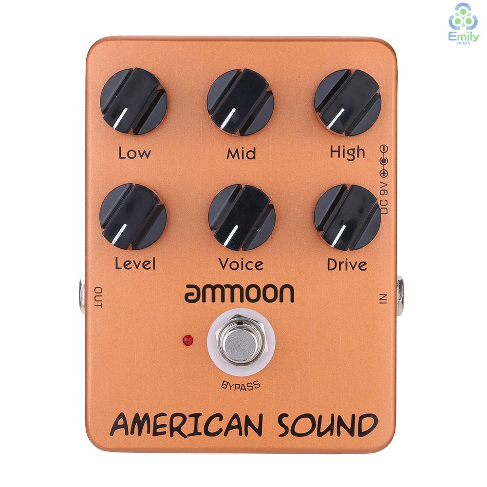 Ammoon แป้นเหยียบเอฟเฟคกีตาร์ไฟฟ้า AP- 13 American True Bypass Sound Amp