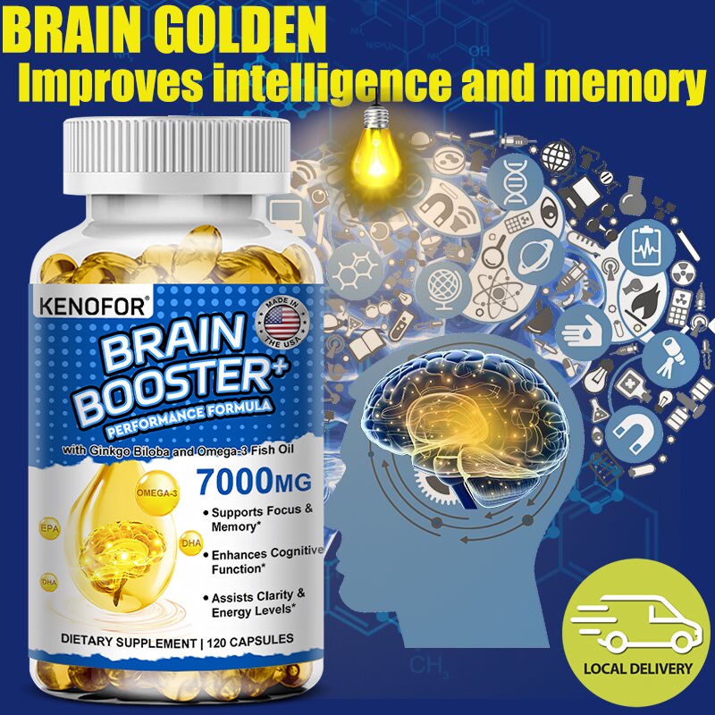 Kenofor Omega 3 พร้อม Ginkgo Biloba สนับสนุนสุขภาพหัวใจ พัฒนาสมอง กระดูก และข้อต่อที่แข็งแกร่ง และสุขภาพตา