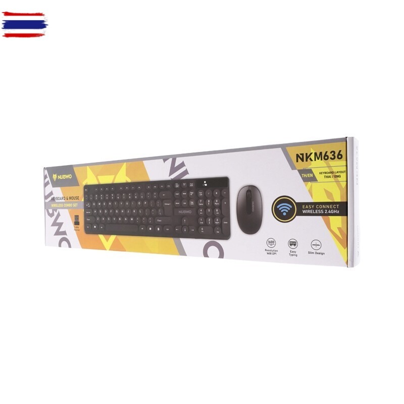 เมาส์และคีย์อร์ดไร้สาย NUBWO Wireless Combo Set NKM636