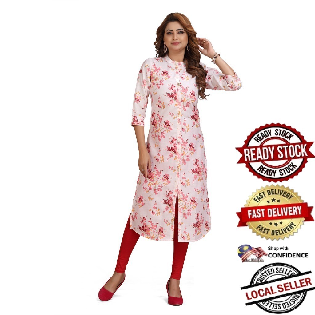 Kurti Indian Women Kurtis Top Saree Sari Punjabi Suit Readymade Kurti UD1877PG