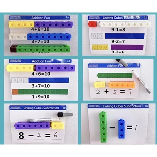 ชุดคณิตศาตร์ตัวต่อลูกบาศก์ 100 ชิ้น Linking Cubes