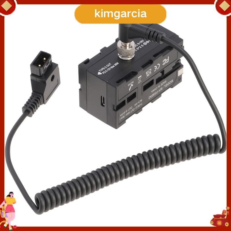 kimgarcia D-tap Connector to DC 5.5 X 2.5 มม.ขยายสาย Dual-Sided NP-F Dummy แบตเตอรี่อะแดปเตอร์สําหรั