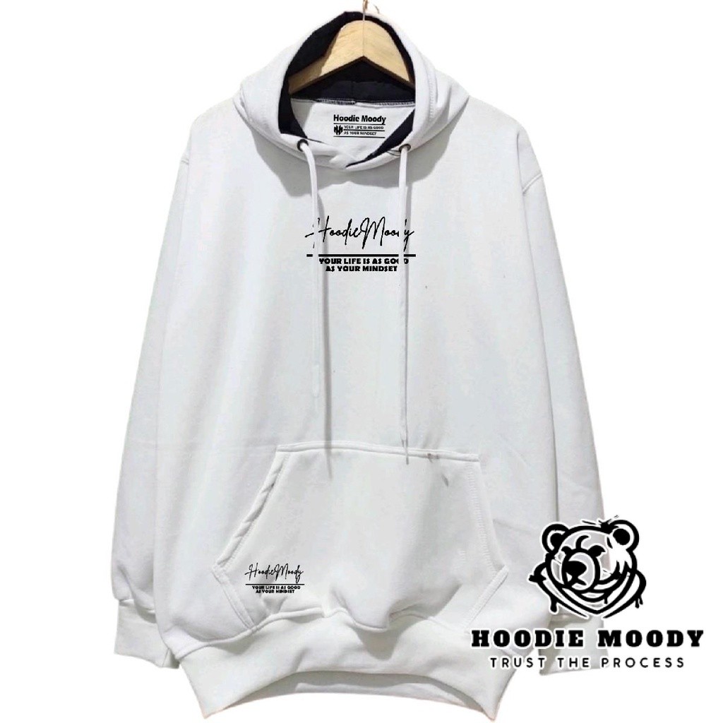 ผู้ชาย distro hoodie เสื้อกันหนาวสีดําและสีขาวขนาด ml xl xxl หนานุ่มผู้ชาย hoodie เสื้อกันหนาวความงา