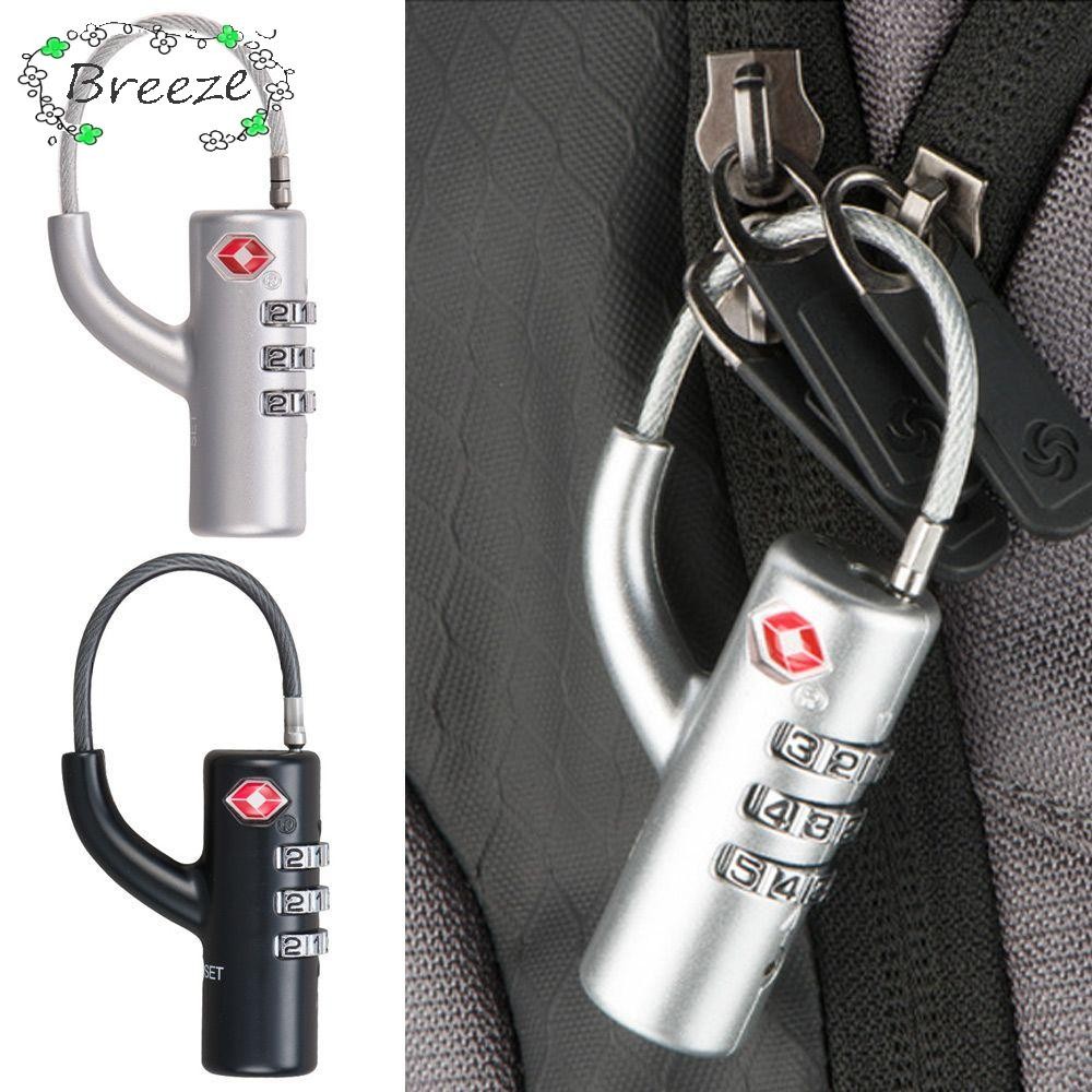 Breeze TSA Customs Lock สายรักษาความปลอดภัยสูง ล็อคกระเป๋าเดินทาง ล็อครหัสศุลกากรแบบพกพา