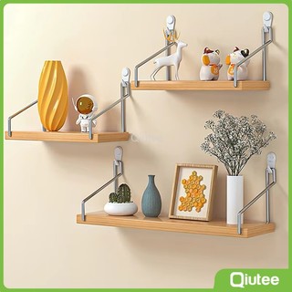 Wall Mounted Iron Wooden Storage Rack TV Wall Hanging Storage Shelf Rack for Home Living Room Decor