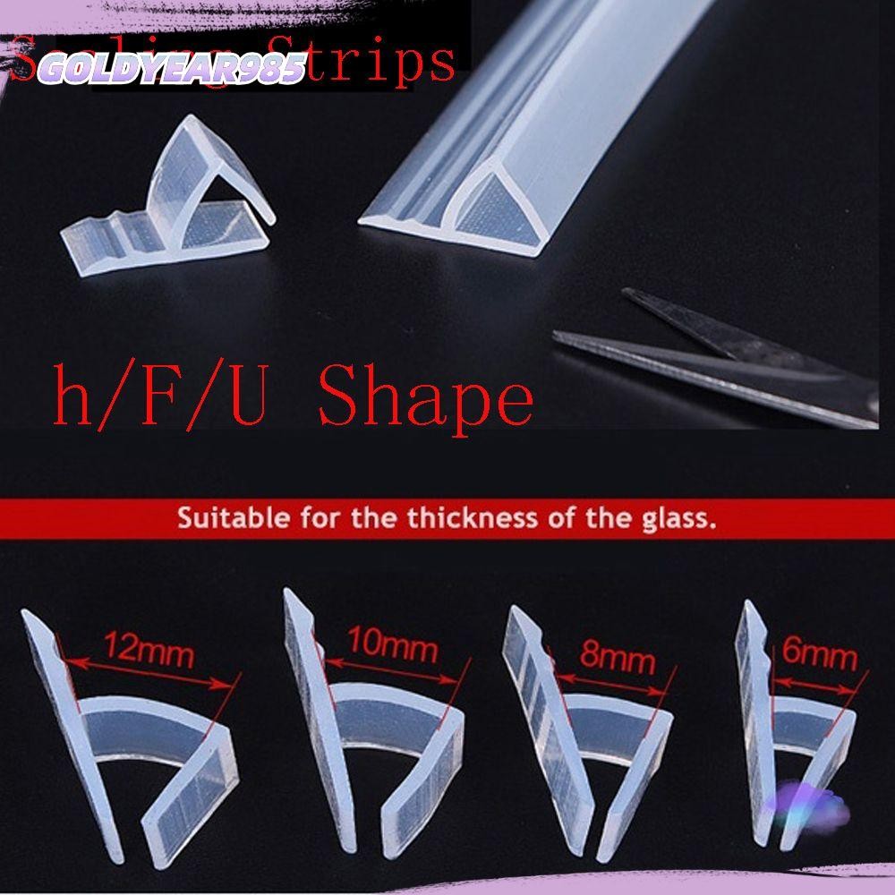 Goldyear985 1M 6-12 มม.FU h Shape Seal Strip Home & Living Bath Screen ปรับปรุงบ้านประตูกระจก Weathe