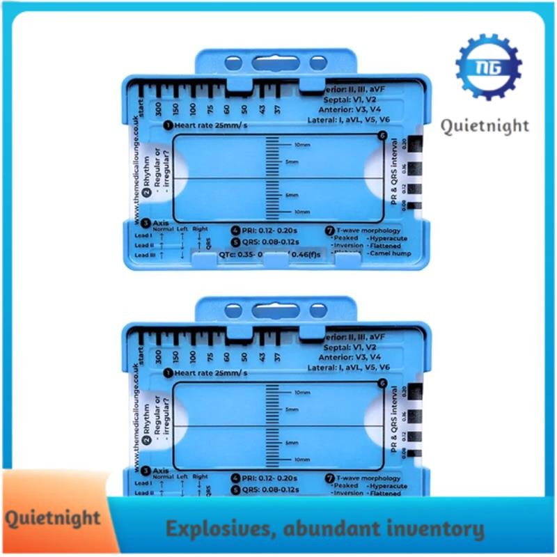 [quietnight.ph] 2PCS ECG 7 Step Ruler ECG 7 Step Ruler สําหรับ ECG 7 Step Ruler ไม้บรรทัด, แบบพกพา E