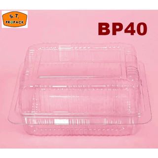 กล่องเบเกอรี่ กล่องพลาสติกใส ใส่อาหาร ขนม BP03 , BP40 (บรรจุ 100ใบ/แพค)