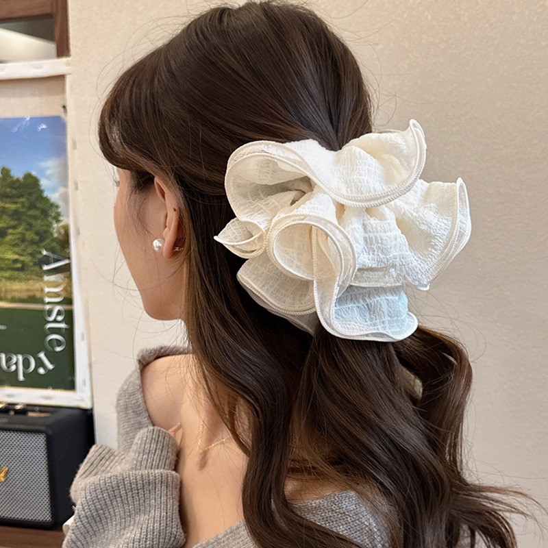 1 ชิ้นขนาดใหญ่ Puffy คลาสสิกเชือกผมผม Scrunchies เครื่องประดับผม