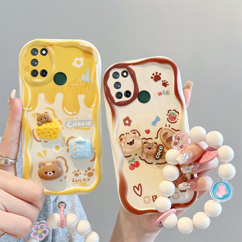 เคส Realme c17 4g เคส Realme 7i เคสโทรศัพท์มือถือ ลายการ์ตูนครีม 3D แฟชั่น สําหรับ Realme c17 4g Realme 7i