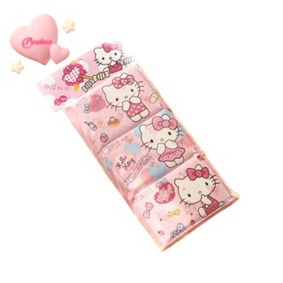 Purelove&gt; ใหม่ ผ้าขนหนูเช็ดหน้า กระดาษทิชชู่ พิมพ์ลายการ์ตูน Hello Kitty Kawaii Sanrio น่ารัก แบบพกพา สําหรับผู้หญิง 2023