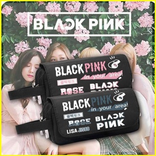 Yb3 BLACKPINK JISOO กระเป๋าดินสอ ผ้าแคนวาส ความจุขนาดใหญ่ อเนกประสงค์ สําหรับผู้หญิง BY3