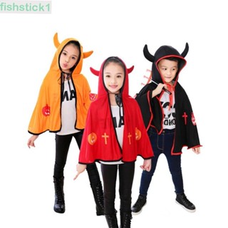 Fishstick1 เสื้อคลุม มีฮู้ด เด็ก วันฮาโลวีน ปาร์ตี้ เสื้อคลุมแม่มด เครื่องแต่งกายคอสเพลย์