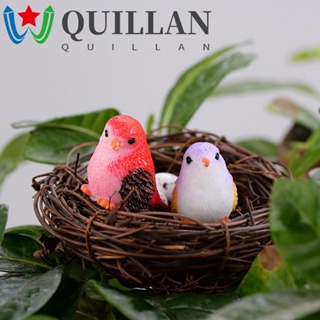 Quillan ตุ๊กตานกจิ๋ว โมเดลสัตว์จิ๋ว 4 ชิ้น / ชุด โมเดลสัตว์ DIY นกน้อย บ้านตุ๊กตา ตกแต่งสวนนางฟ้า