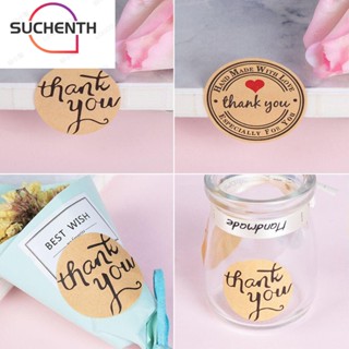 Suchenth สติกเกอร์ฉลาก "Thank You" 3.5 ซม. มีกาวในตัว แฮนด์เมด สร้างสรรค์ สําหรับติดตกแต่งงานแต่งงาน 12 ชิ้น ต่อแผ่น