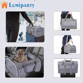 Lumiparty กระเป๋าถือ แบบนิ่ม ระบายอากาศ แบบพกพา สําหรับสัตว์เลี้ยง สุนัข แมว