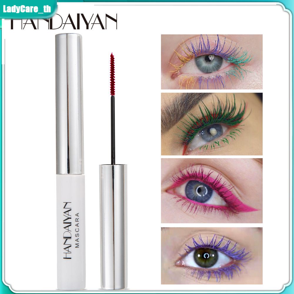 Handaiyan มาสคาร่าปัดขนตา หลากสี กันน้ํา ดัดขนตายาว สีขาว สีเขียว มาสคาร่าคอสเพลย์ เครื่องสําอาง