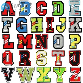 Janfat แผ่นแพทช์ ปักลายตัวอักษร A-Z A-Z 2 นิ้ว 52 ชิ้น สําหรับเย็บปักเสื้อผ้า DIY