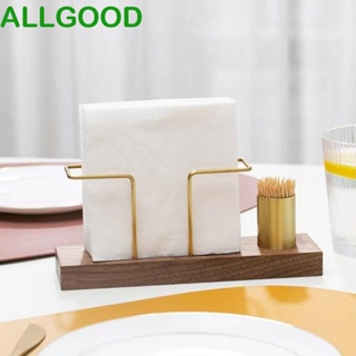 Allgoods กล่องทิชชู่ แนวตั้ง สีทอง โลหะ อเนกประสงค์ พร้อมไม้จิ้มฟัน สําหรับร้านอาหาร