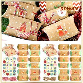 Rowans กล่องกระดาษใส่ปฏิทิน รูปซานตาคลอส แฮนด์เมด DIY 24 ชิ้น