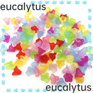 Eucalytus1 ลูกปัดอะคริลิค รูปดอกไม้ ขนาดเล็ก สําหรับทําเครื่องประดับ สร้อยคอ DIY