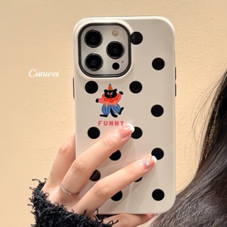 เคสป้องกันโทรศัพท์มือถือ ลายการ์ตูนจุด กันกระแทก สไตล์เกาหลี สําหรับ Apple Iphone 13 14ProMax 11 12Pro