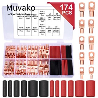 Muvako ปลายสายเคเบิลแบตเตอรี่ ทองแดง AWG 10 8 6 4 2 10 ขนาด 82 ชิ้น