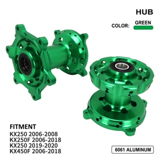 JFG RACING Front &amp; Rear Wheel Hubs FOR KX250 2006-2008 KX250F 2006-2018 KX250 2019-2020 KX450F 2006-2018 MOTORCYCLE MOTOCROSS