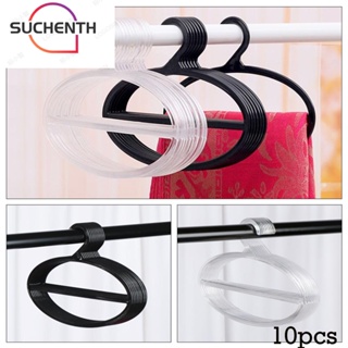 Suchenth ที่แขวนผ้าพันคอ พลาสติก อเนกประสงค์ แบบพกพา 10 ชิ้น