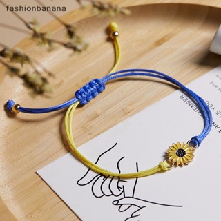 [fashionbanana] สร้อยข้อมือเชือกถัก แฮนด์เมด ปรับได้ รูปหัวใจ ประดับลูกปัด ของขวัญ สําหรับผู้หญิง คู่รัก พร้อมส่ง