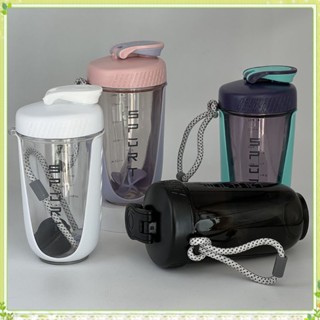 ขวดปั่นโปรตีน แบบพกพา ไร้ BPA ขนาด 600 มล. พร้อมตะกร้อพลาสติก สําหรับออกกําลังกาย ยิม เล่นกีฬา