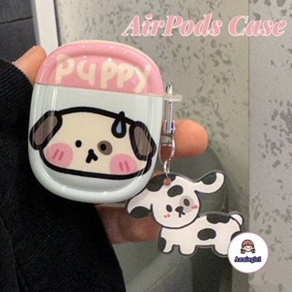 สําหรับ Airpods 1 2 3 Pro 2 เคสหูฟังบลูทูธไร้สาย TPU แบบนิ่ม ป้องกันฝุ่น ลายลูกสุนัขน่ารัก สีชมพู