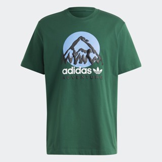 adidas ไลฟ์สไตล์ เสื้อยืด adidas Adventure Mountain Front ผู้ชาย สีเขียว IC2360