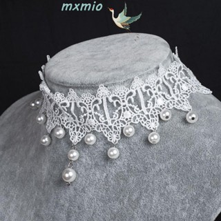 Mxmio สร้อยคอแฟชั่น จี้ลูกไม้สั้น เครื่องประดับเจ้าสาว
