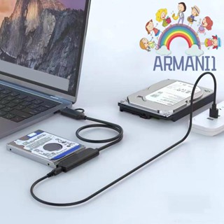 [armani1.th] สายเคเบิลอะแดปเตอร์ฮาร์ดดิสก์ USB3.0 SATA อินเตอร์เฟซ Plug and Play สําหรับ SSD HDD 2.5 นิ้ว