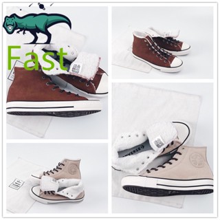 Sp2-230904 Chat Chuck Taylor All Star Suede รองเท้าผ้าใบลําลอง ข้อสูง ผ้ากํามะหยี่ สีขาว ใส่สบาย เหมาะกับการวิ่ง บาสเก็ตบอล