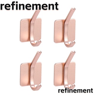 Refinement ตะขอแขวนผ้าขนหนู แบบอลูมิเนียม สีโรสโกลด์ สําหรับติดผนังห้องน้ํา ห้องครัว 4 ชิ้น